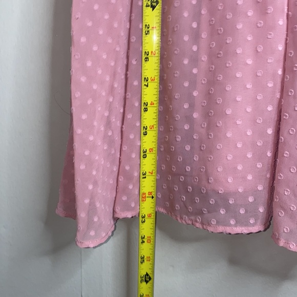 🎱Adorable pink polka dot puffy sleeves dress! - Picture 5 of 7